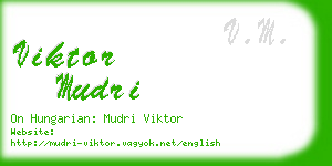 viktor mudri business card